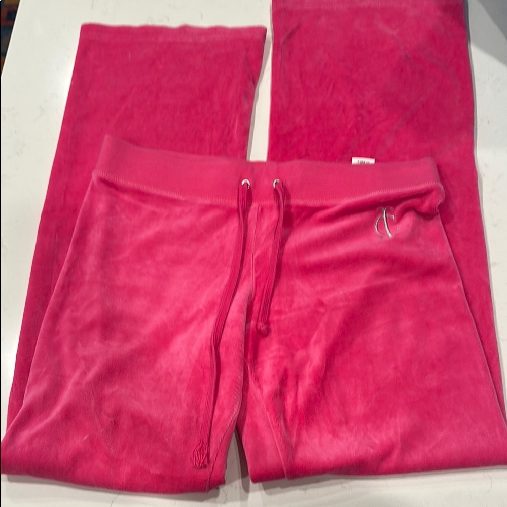 Pink Velour Track Pants